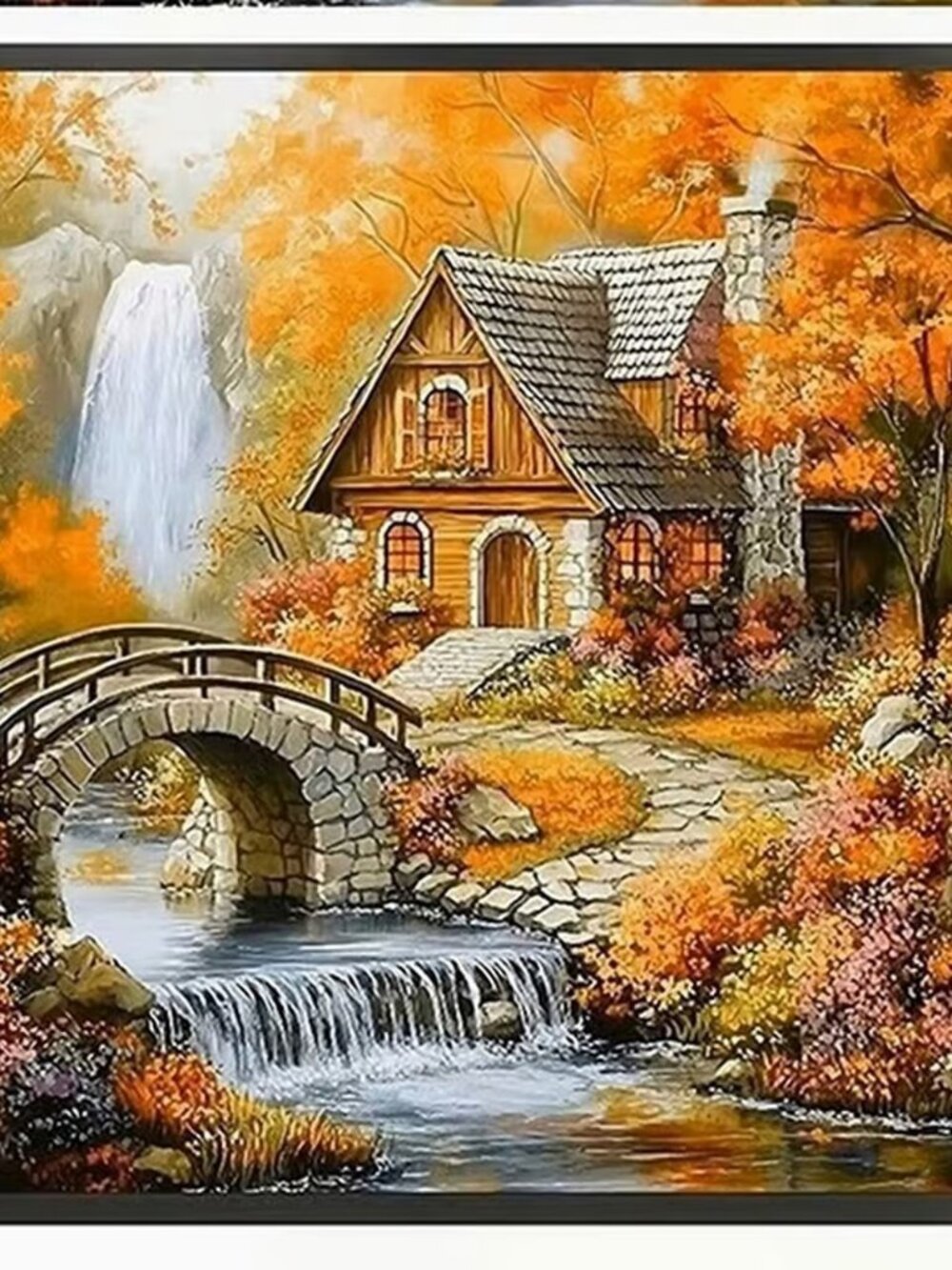 Waterfall Autumn Diamond Painting Kit